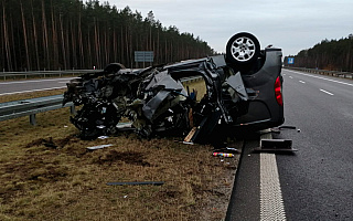Wypadek na S7 w kierunku Ostródy. Jedna osoba ranna